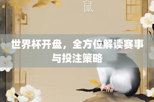 世界杯开盘，全方位解读赛事与投注策略