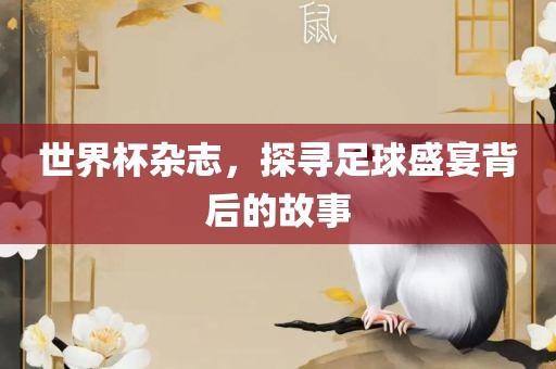 世界杯杂志，探寻足球盛宴背后的故事