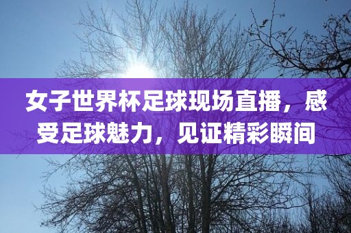 女子世界杯足球现场直播，感受足球魅力，见证精彩瞬间