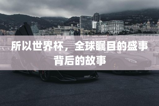 所以世界杯，全球瞩目的盛事背后的故事