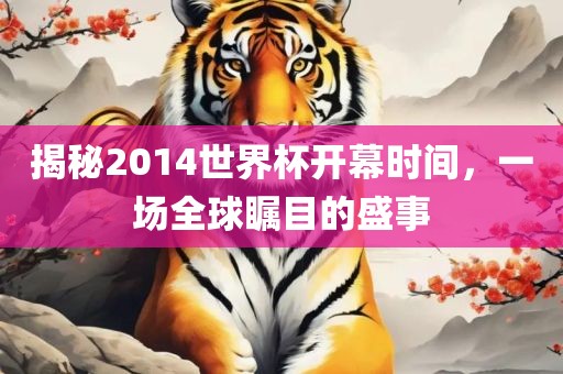 揭秘2014世界杯开幕时间，一场全球瞩目的盛事