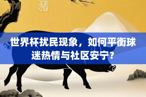 世界杯扰民现象，如何平衡球迷热情与社区安宁？洛阳市法福文化传播有限公司