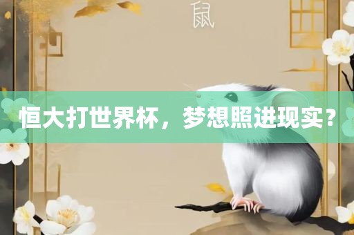 恒大打世界杯，梦想照进现实？
