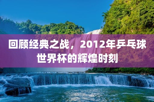回顾经典之战，2012年乒乓球世界杯的辉煌时刻