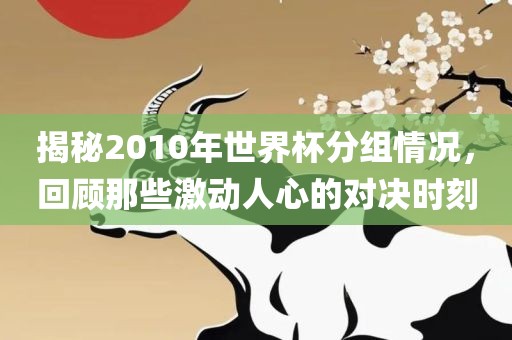 揭秘2010年世界杯分组情况，回顾那些激动人心的对决时刻洛阳市法福文化传播有限公司