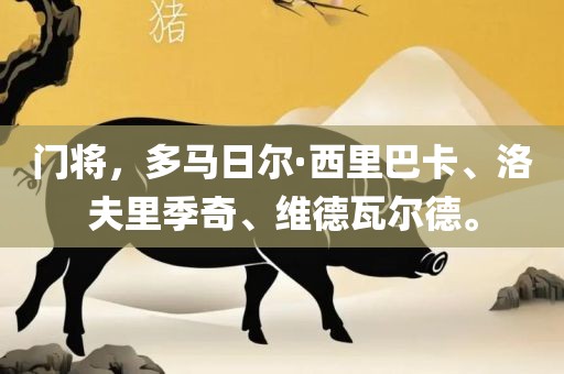 门将，多马日尔·西里巴卡、洛夫里季奇、维德瓦尔德。