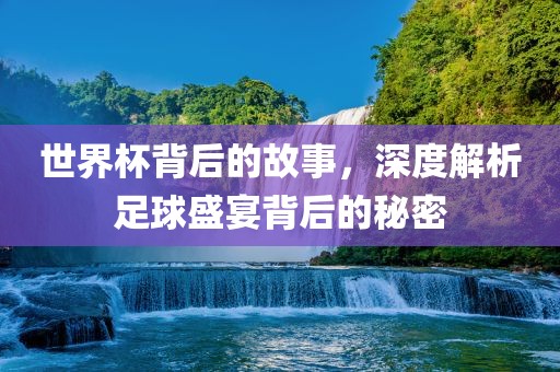 世界杯背后的故事，深度解析足球盛宴背后的秘密