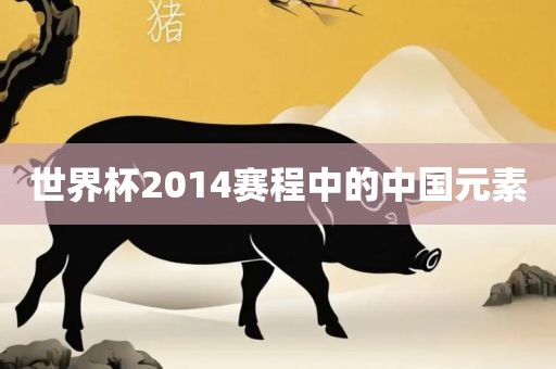 世界杯2014赛程中的中国元素