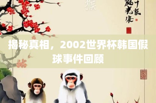 揭秘真相，2002世界杯韩国假球事件回顾