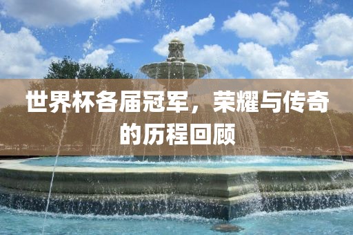 世界杯各届冠军，荣耀与传奇的历程回顾