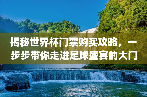揭秘世界杯门票购买攻略，一步步带你走进足球盛宴的大门