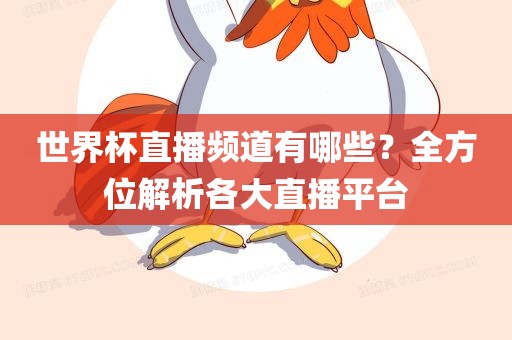 世界杯直播频道有哪些？全方位解析各大直播平台
