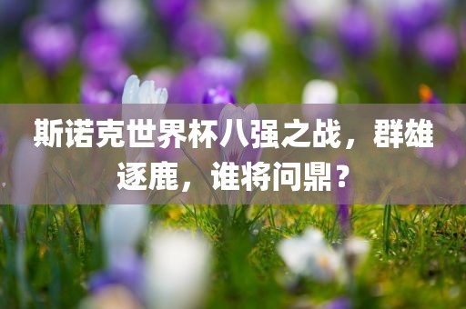 斯诺克世界杯八强之战，群雄逐鹿，谁将问鼎？