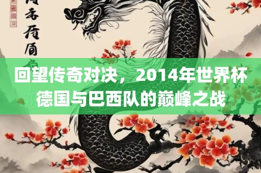 回望传奇对决，2014年世界杯德国与巴西队的巅峰之战
