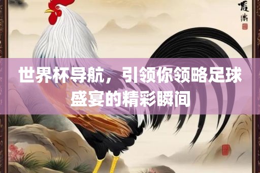 世界杯导航，引领你领略足球盛宴的精彩瞬间