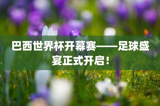 巴西世界杯开幕赛——足球盛宴正式开启！