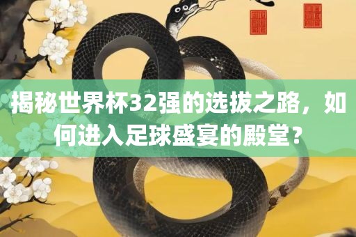 揭秘世界杯32强的选拔之路，如何进入足球盛宴的殿堂？