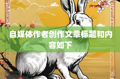 自媒体作者创作文章标题和内容如下