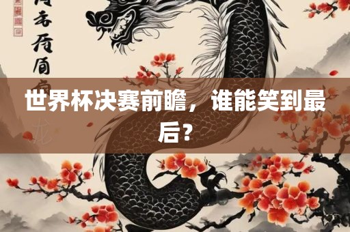 世界杯决赛前瞻，谁能笑到最后？洛阳市法福文化传播有限公司