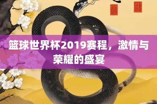 篮球世界杯2019赛程，激情与荣耀的盛宴
